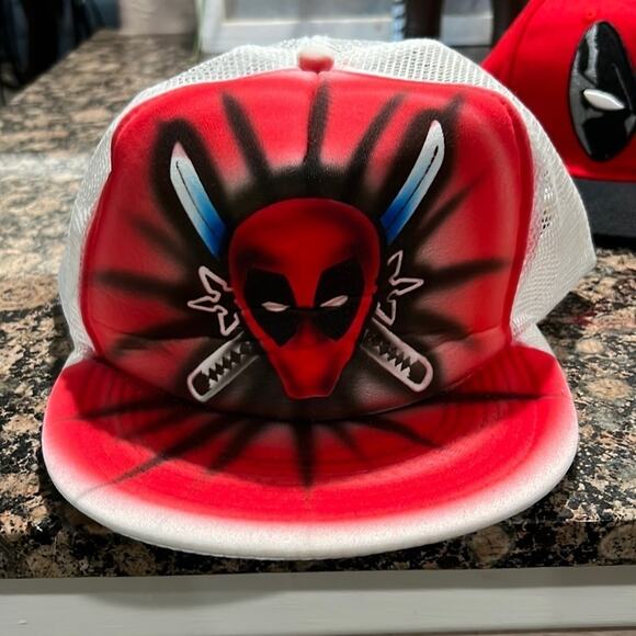 Marvel Deadpool Trucker Baseball Hat Mesh back Adjustable - Picture 1 of 6